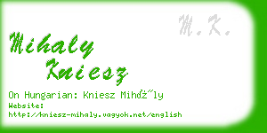 mihaly kniesz business card